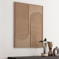 MUST Living Wanddecoratie 'Elyn' Jute, 127 x 102cm, kleur Bruin - thumbnail