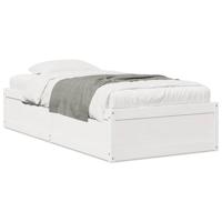 Bedframe zonder matras massief grenenhout wit 90x190 cm - thumbnail