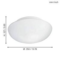 Eglo PlafondlampElla badkamer 35cm wit - 83404 - thumbnail