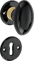 Knopg. porselein Evelyne SL MGO/zwart - thumbnail