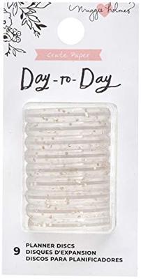 Crate Paper • day-to-day planner discs small gold glitter