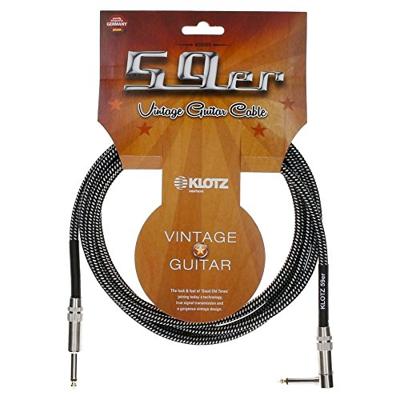 Klotz VINA0600 59er Vintage gitaarkabel met haakse plug 6 m