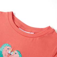 Kindershirt 140 koraalkleurig - thumbnail