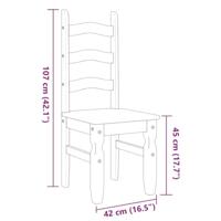 Eetkamerstoelen 2 st Corona 42x47x107 cm grenenhout wit - thumbnail