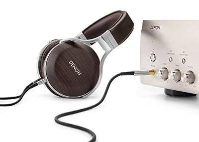Denon AH-D5200 Bedraad Hoofdtelefoons Hoofdband Bruin, Zilver