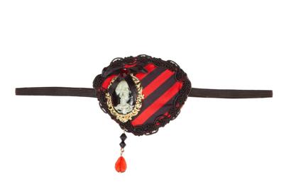 Ooglapje piraat zwart/rood