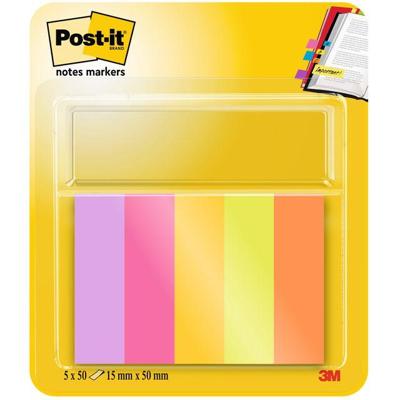 Markeerstrook post-it 670-5-tfen 15x50mm energetic | 6 stuks