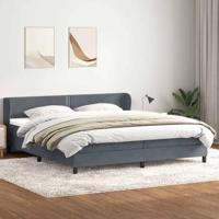 Boxspring met matrassen fluweel donkergrijs 180x210 cm - thumbnail