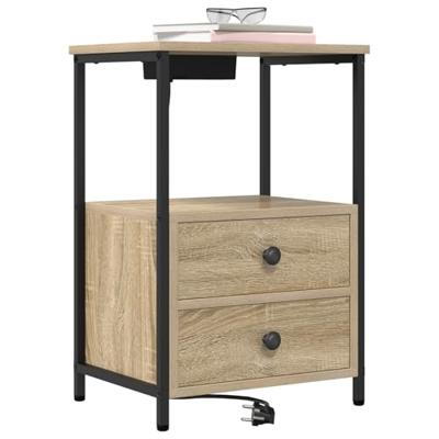 Nachtkastje met lade Sonoma Eiken 40 x 31 x 60 cm Bewerkt hout