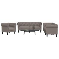 3-delige Loungeset stof taupe - thumbnail