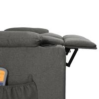 Massagestoel elektrisch stof donkergrijs - thumbnail