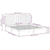 Bedframe extra lang zonder matras massief hout 180x210 cm - thumbnail