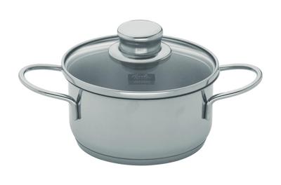 Fissler Snacky Kookpan + Deksel 12 cm RVS/Glas Fissler Snacky Kookpan + Deksel 12 cm RVS/Glas