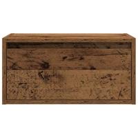 Nachtkastje met LED's wandgemonteerd oud houtkleurig - thumbnail