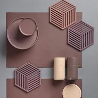 Zone - Hexagon - Onderzetter Warm Grey - thumbnail