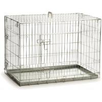 Hondenbench 2 deurs inklapbaar verzinkt 89 X 60 X 66 CM - thumbnail