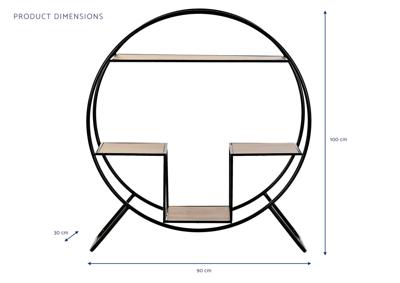 Planken DKD Home Decor Zwart Lichtgrijs Metaal Spar 90 x 30 x 100 cm (1)