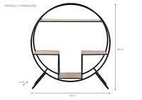 Planken DKD Home Decor Zwart Lichtgrijs Metaal Spar 90 x 30 x 100 cm (1) - thumbnail