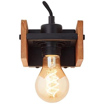 Brilliant PlafondlampCalandra houtbruin met zwart - 99448/76