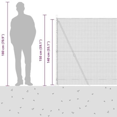 VidaXL Afrasteringspaal groen 10 x 1,4 m (12 x 12 mm gaas)