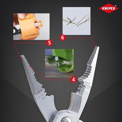 Knipex Elektro installatietang verchroomd 200 mm - 1396200 - thumbnail