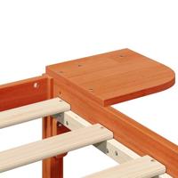 Bedframe met nachttafels Bruin 120 x 200 cm Wasbruin - thumbnail