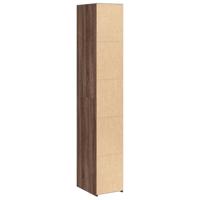 Hoge kast 30x41x185 cm bewerkt hout bruin eikenkleurig - thumbnail