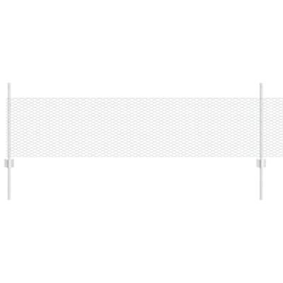 VidaXL Hek met paal zilver 0,5 x 25 m staal VidaXL Hek met paal zilver 0,5 x 25 m staal