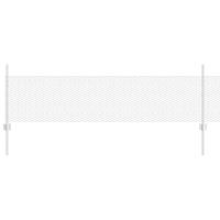 VidaXL Hek met paal zilver 0,5 x 50 m staal - thumbnail