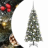 VidaXL Kunstkerstboom met 150 led groen 120 cm pvc en plastic en staal - thumbnail