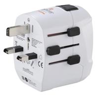 Hama | World Travel Pro Light USB Travel Adapter 3 Pins, 2 x USB - thumbnail