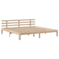 Bedframe met hoofdbord massief grenenhout 180x200 cm - thumbnail