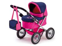 Bayer design poppenwagen Trendy (Donkerroze/blauw) - thumbnail