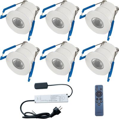 Velvalux Dimbare LED Veranda Spots Set - 6 Stuks - 3W - IP65