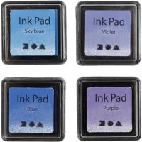Creativ Company Stempelinkt blauw tinten/paars, 4st. - thumbnail
