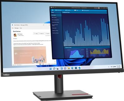 Lenovo ThinkVision T27p-30 LED-monitor Energielabel F (A - G) 68.6 cm (27 inch) 3840 x 2160 Pixel 16:9 4 ms DisplayPort, Audio-Line-out, HDMI, USB-C IPS LED