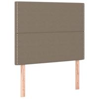 Hoofdbord LED 100x5x118/128 cm stof taupe - thumbnail