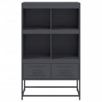 Hoge kast 68x39x111,5 cm staal antracietkleurig - thumbnail