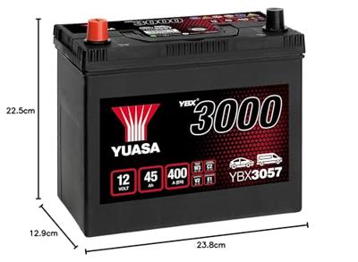 Yuasa SMF YBX3057 Autoaccu 45 Ah Pooltype: T1/T3