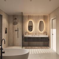 Spiegel Hipp Design Phantom 011 Organisch 45x90 cm Met Verlichting Incl. Spiegelverwarming - thumbnail