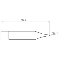 Weller RTM 004 B Soldeerpunt Afgeschuind Grootte soldeerpunt 0.4 mm Lengte soldeerpunt: 18.5 mm Inhoud: 1 stuk(s) - thumbnail