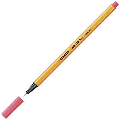 Fineliner stabilo point 88/040 f neon rood | 10 stuks Fineliner stabilo point 88/040 f neon rood | 10 stuks