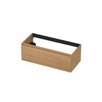 INK - Onderkast 1 Lade Greeploos met Houten Keerlijst - 1000x450x350 Mm - Blank Eiken - thumbnail