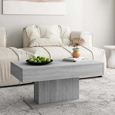 Salontafel 96x50x45 cm bewerkt hout grijs sonoma eikenkleurig