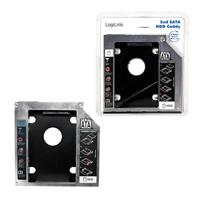 LogiLink AD0017 HDD-/SSD-behuizing 2.5 Zwart, Metallic storage drive enclosure - thumbnail