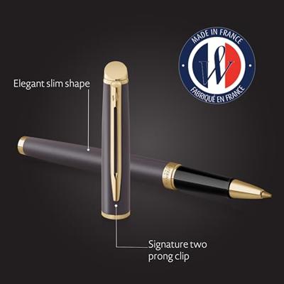 Waterman Hémisphère Metalic roller, fijn, zwart GT, giftbox