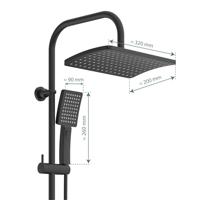 SCHÜTTE hoofddoucheset mallorca matzwart - thumbnail