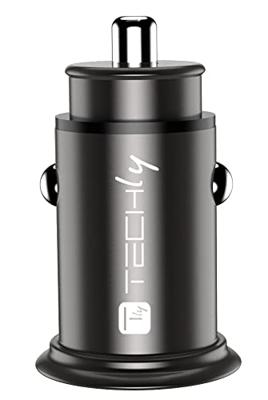 Techly IUSB2-CAR5-AC38W oplader voor mobiele apparatuur Universeel Zwart Sigarettenaansteker Snel op