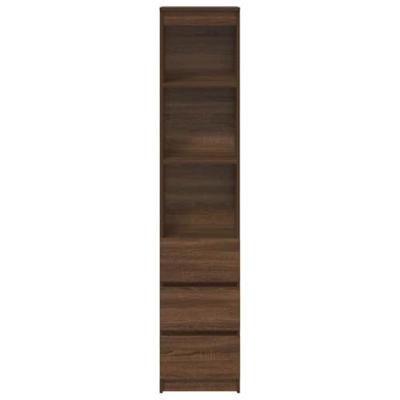 Hoge kast 37,5x35x180 cm spaanplaat bruin eikenkleurig