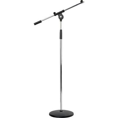 Showgear microfoonstatief op baseplate zilver